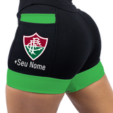 Shorts Preto/Verde Fluminense + Nome