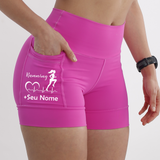 Shorts Rosa Batimento Corredora+Seu nome