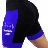 Bermuda Personalizada Batimentos + Nome Preto/Azul