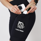 Bermuda Feminina Preta Santos +Seu nome