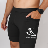 Bermuda Masculina nome+Corredor (preta)
