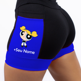 Short Feminino Super Poderosa Azul