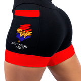 Shorts Mulher Maravilha + Seu nome (punho vermelho)