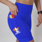 Bermuda Fem Azul Mulher Maravilha Corredora