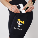 Bermuda Preta Fem Super Poderosa Azul