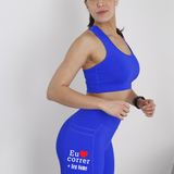 Bermuda Fem Azul Eu Amo Correr