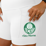 Shorts Branco Palmeiras + Nome