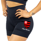 Shorts Preto Flamengo + Nome