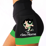 Short Feminino Super Poderosa Corredora Verde