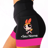 Short Feminino Super Poderosa Corredora Rosa