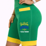 Bermuda Verde/Amarelo Patria Amada + Nome