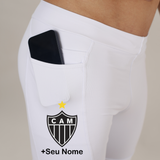 Bermuda Masc Branca Atletico + Nome