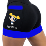 Short Feminino Super Poderosa Azul
