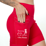 Bermuda Vermelho Batimento Corredora + Seu nome