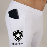Bermuda Masc Branca Botafogo + Nome
