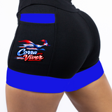 Shorts Preto/Azul Papaleguas