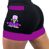 Short Feminino Roxo Macaco Louco