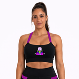 Top Fitness Preto/Roxo Macaco Louco