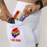 Shorts Branco Mulher Maravilha