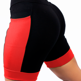 Bermuda Feminina Preto/Vermelho