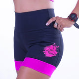 Shorts Preto e Rosa Love Run