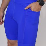 Bermuda Masc Azul Sem Estampa