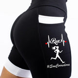 Bermuda Feminina Sou Corredora Preta e Branca