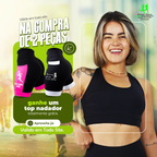 Bermuda Feminina Preta/Rosa/Turquesa Unicornio