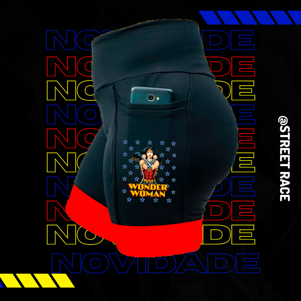 Bermuda Mulher Maravilha Corrida.