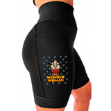 Bermuda Mulher Maravilha Corrida Preta.