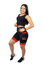 Bermuda Feminina Preto/Vermelho  Eu Amo Correr( Pronta Entrega)