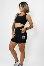 Short Preto Stitch+ Angel + Seu Nome