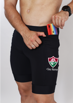 Bermuda Masc Preta Fluminense + Nome