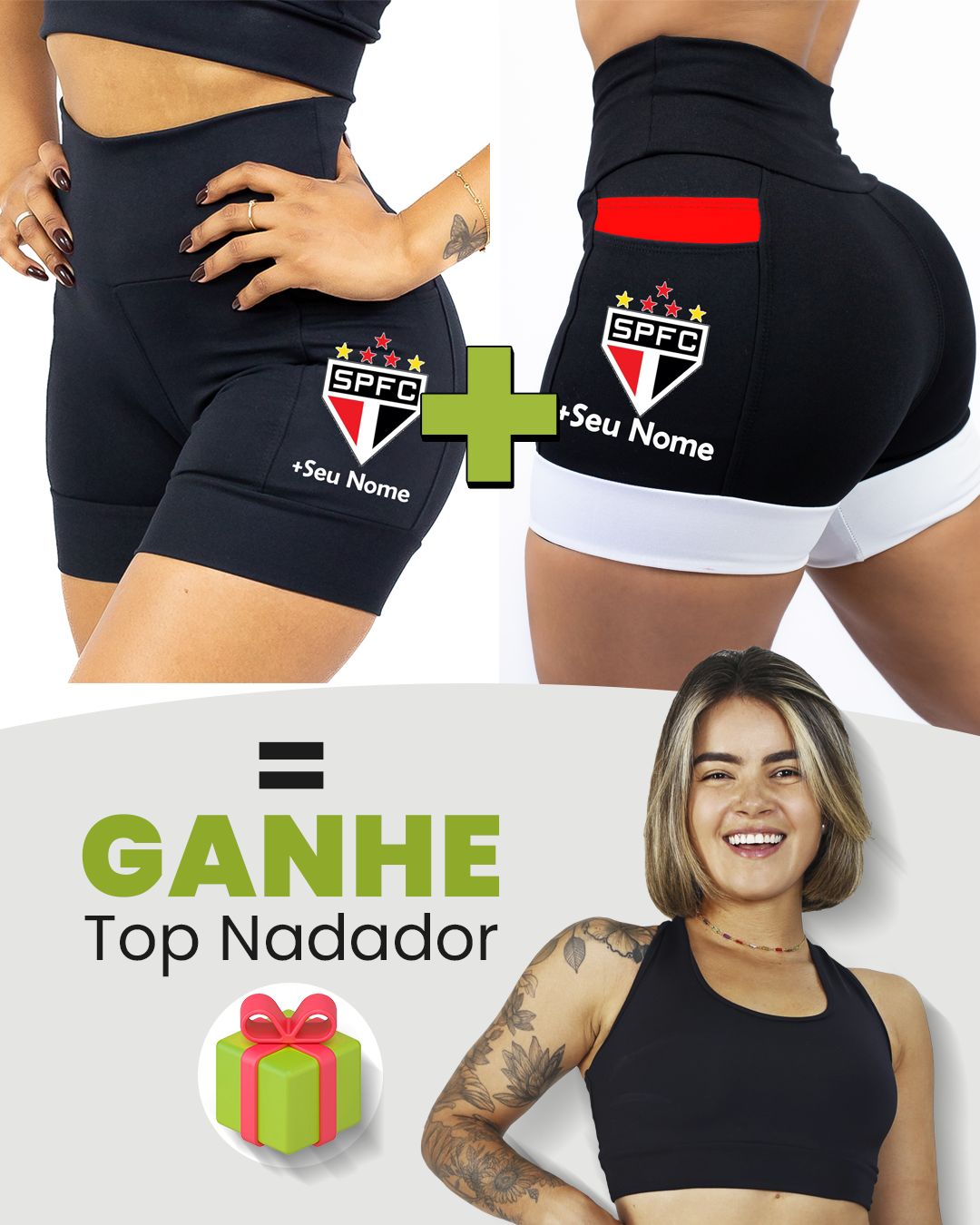 Kits Shorts São Paulo + Nome