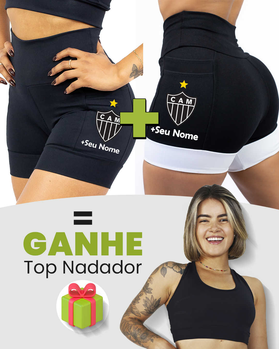 Kits Shorts  Atlético + Nome