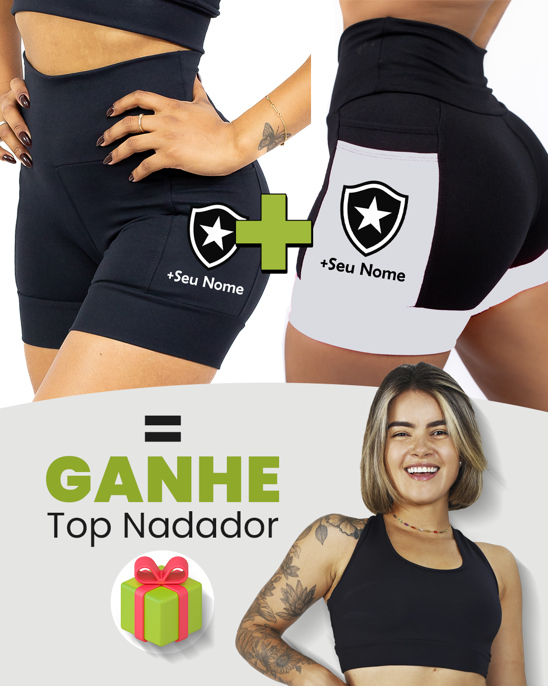 Kit Shorts Botafogo + Nome