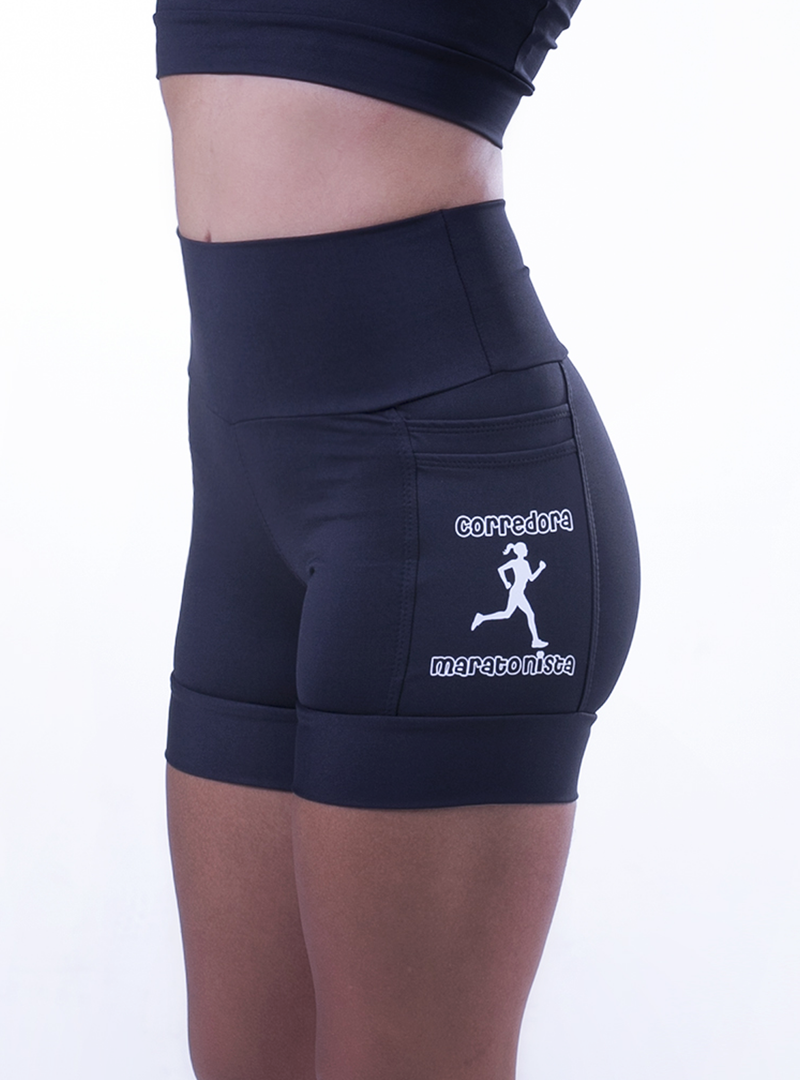 Shorts Preto Corredora Maratonista