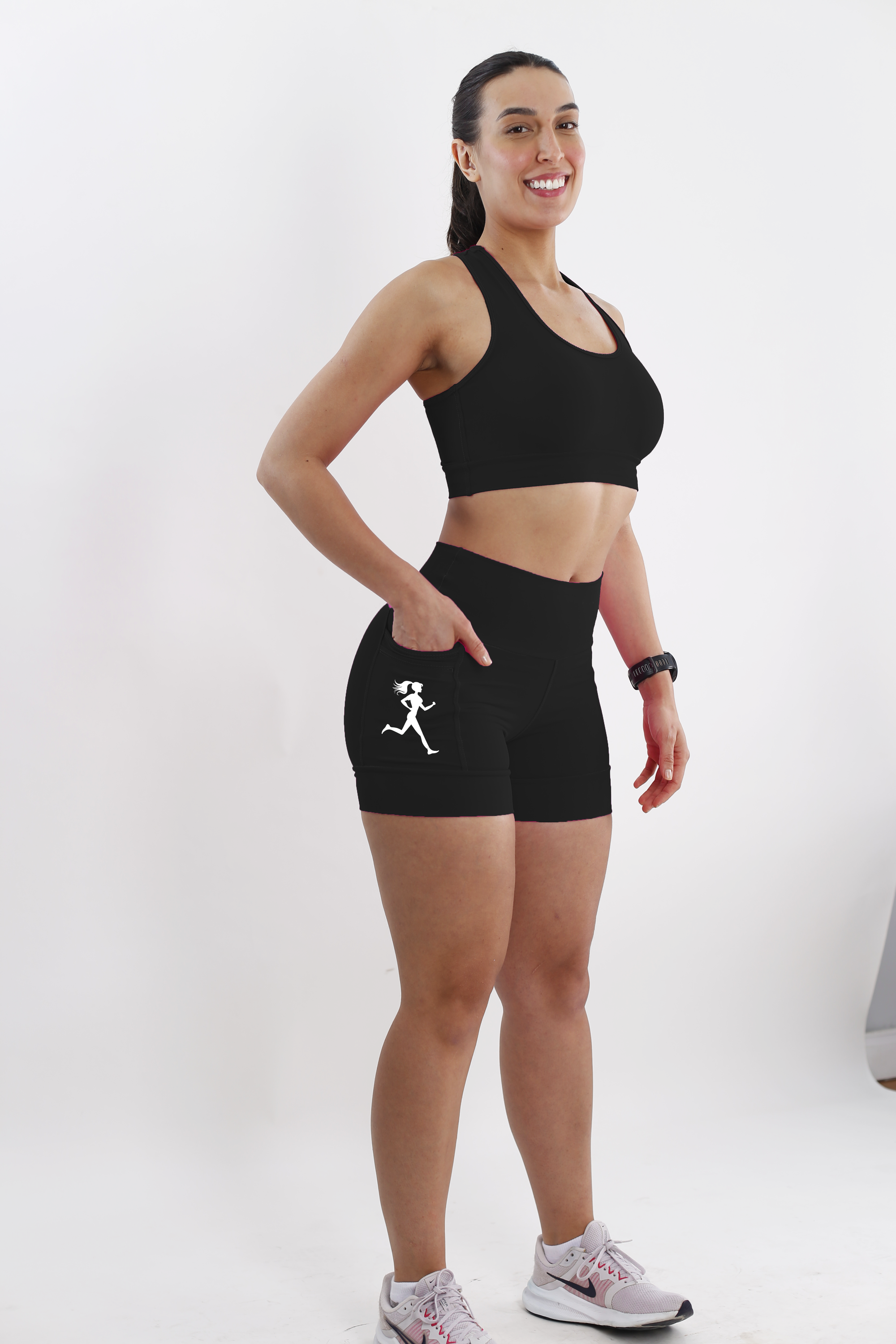 Shorts Feminina Preto Corredora ( Pronta Entrega)