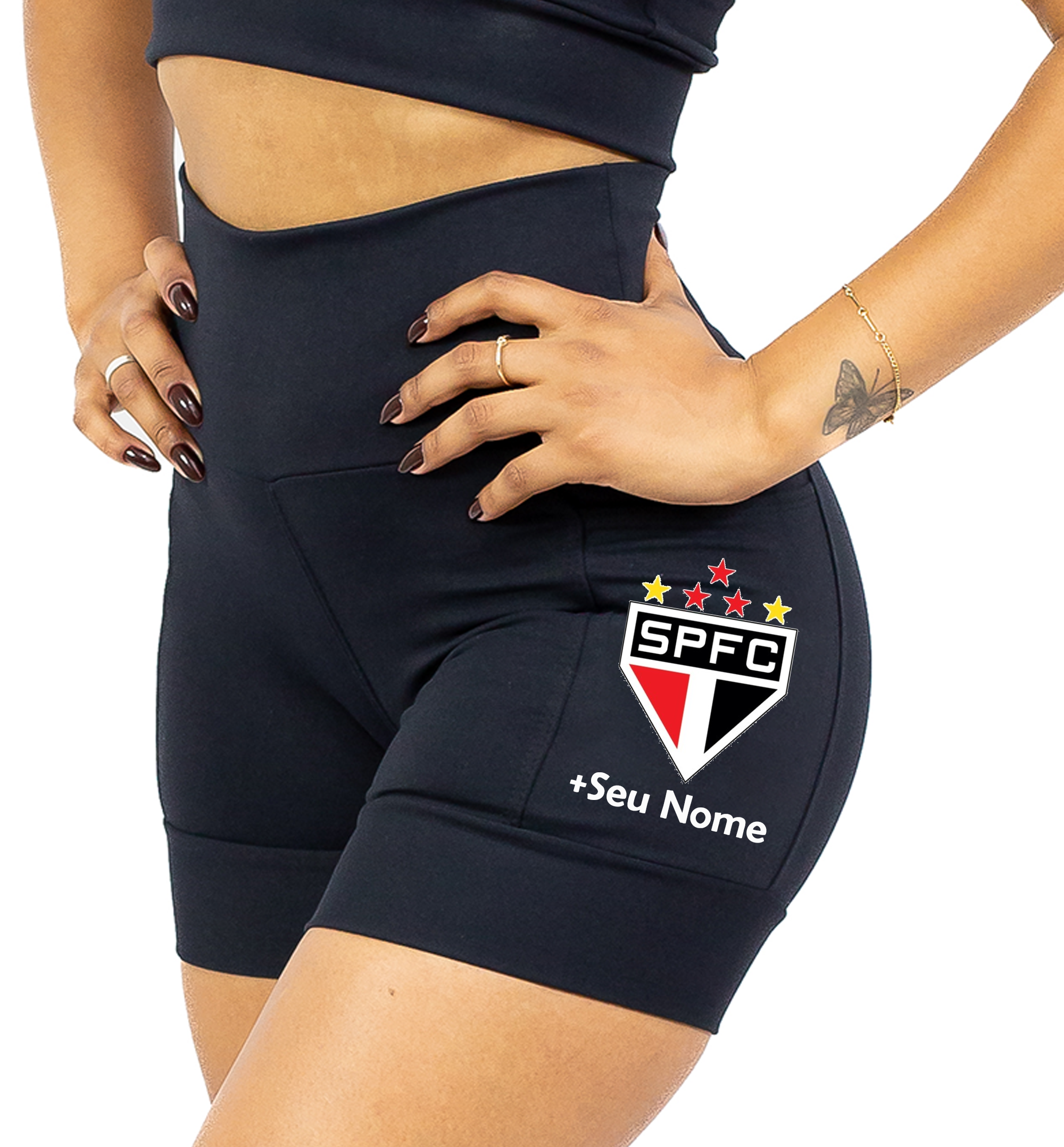 Shorts Preto São Paulo + Nome