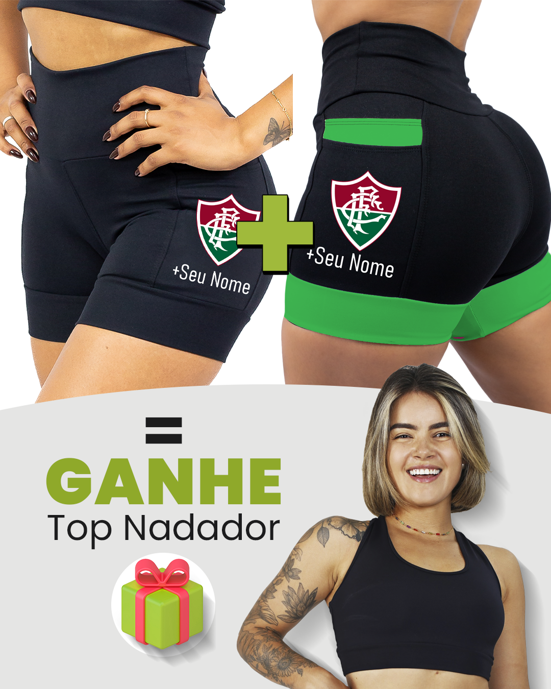 Kits Shorts  Fluminense + Nome