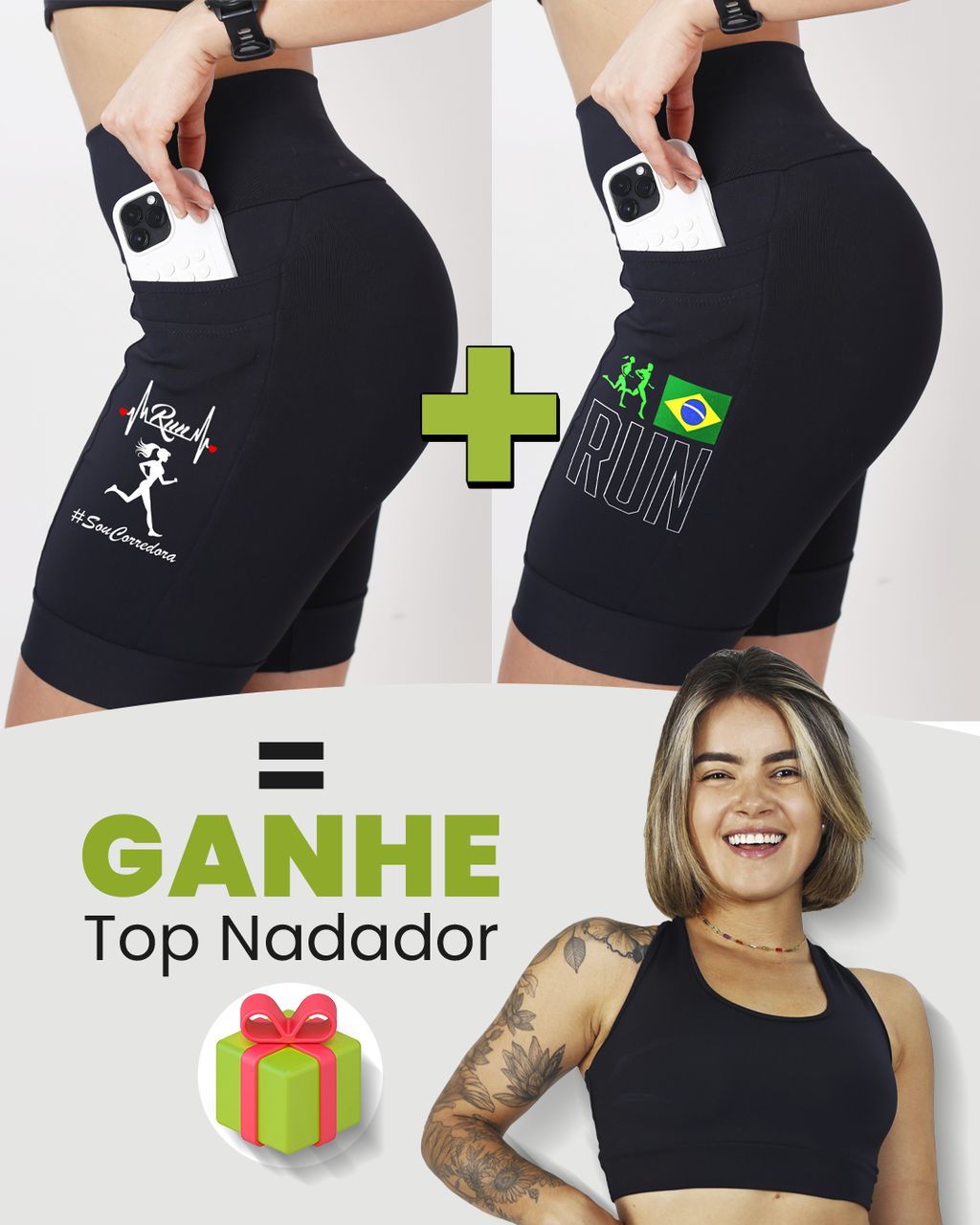 Kit Bermudas Femininas + Tops