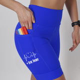 Bermuda Fem Azul Coração Batimentos