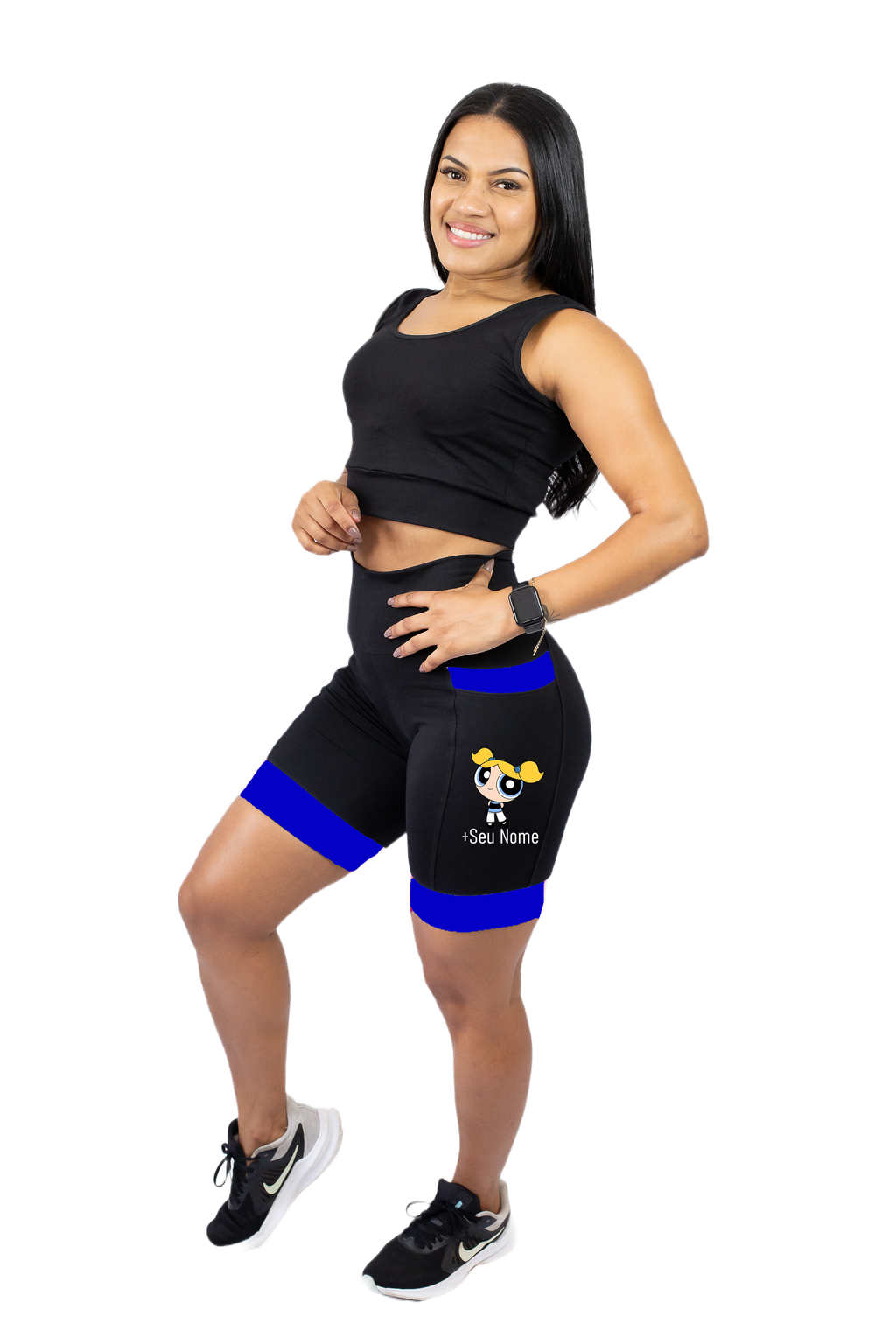 Bermuda Fem Super Poderosa Azul