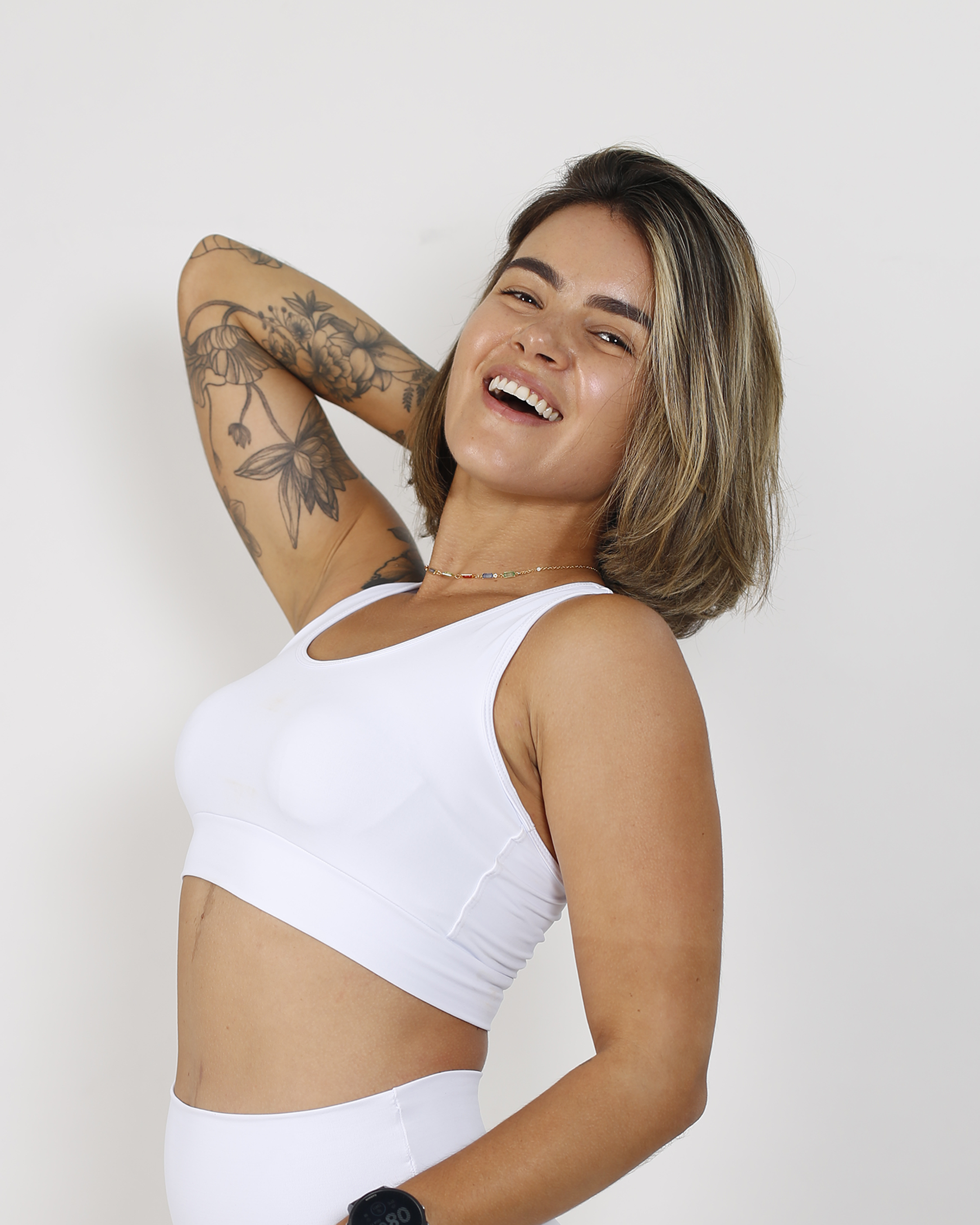 Top Nadador de Compressão Branco