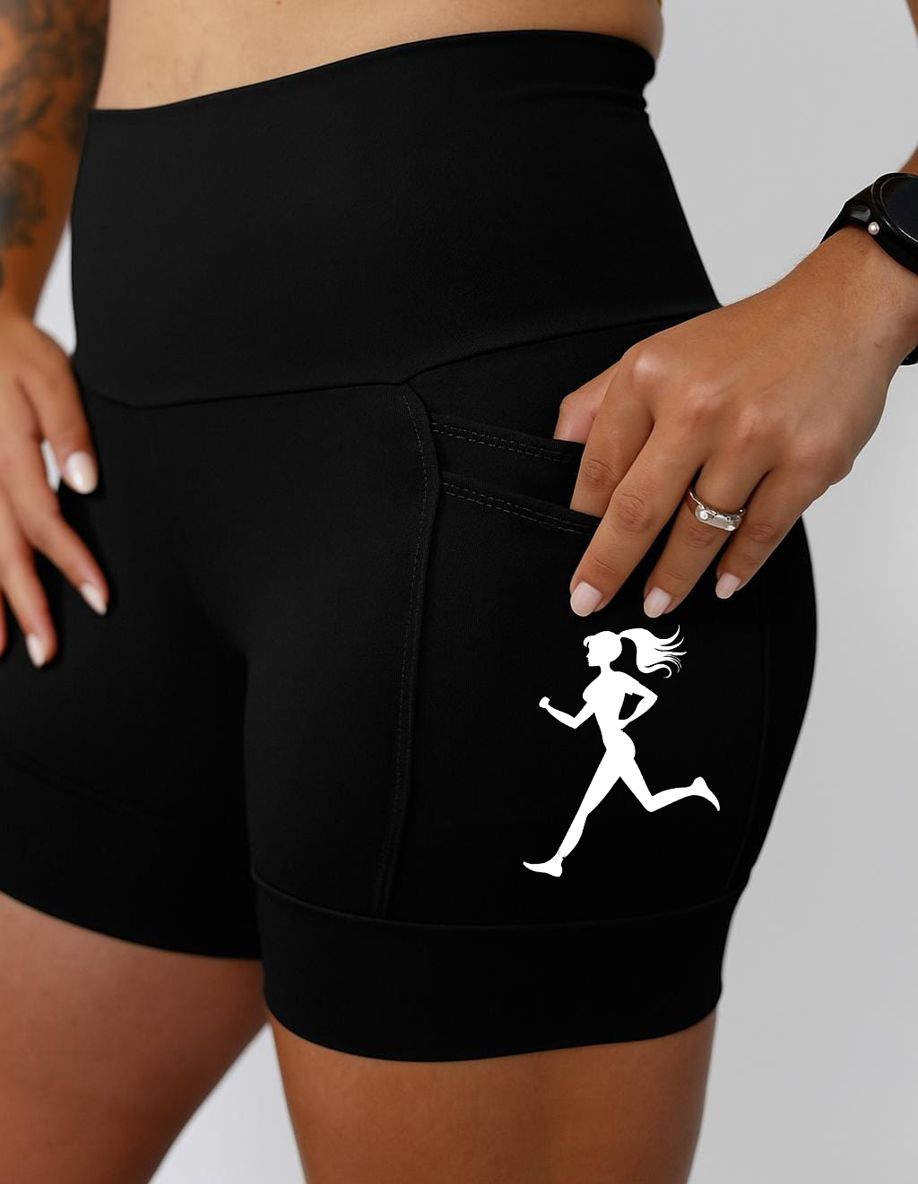 Shorts Feminina Preto Corredora ( Pronta Entrega)