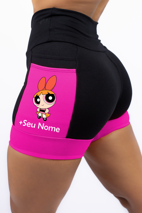 Short Feminino Super Poderosa Rosa