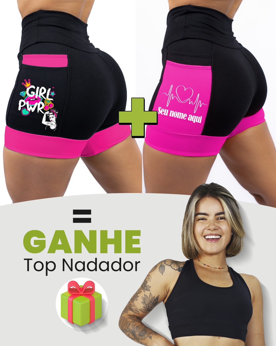 Kit Shorts Feminino + Top
