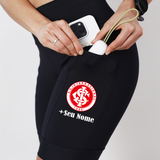 Bermuda Feminina Preta Internacional + Seu nome