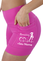 Shorts Rosa Batimento Corredora+Seu nome