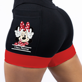 Short Preto/Vermelho Minnie + Seu Nome
